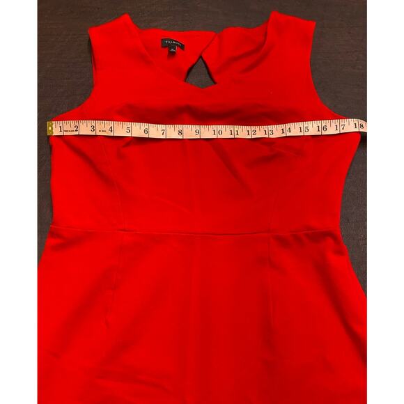 Talbots Red Sleeveless‎ Fitted Jersey Dress Size 10 Zip Side Office Siren Staple - Picture 5 of 7
